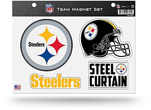 Rico Industries NFL Football Pittsburgh Steelers Steel Curtain Team Magnetbogen