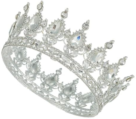 Kamirola Barock Königin Krone Strass Hochzeit Kronen und Tiaras für Frauen Festzug Kronen für Frauen Prinzessin Geburtstag Krone Kristall Brautkrone TR12