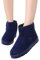 Osheoiso Stivali Donna Ragazza Vintage Peluche Stivaletti Leggeri Moda Stivali da Neve Foderato Caldo Scarpe da Inverno Casual Bassi Antiscivolo Trekking A Blu 38 EU
