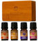 Ecodrop Floral Essential Oil Collection - 4X 5ml Bottles Set | Pure, Natural & Organic Therapeutic Grade Aromatherapy Neroli, Lavender, Ylang Ylang & Rose Geranium Essential Oil Diffuser Gift Kit