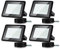 Cecaylie Focos LED Exterior, 4 Pcs 50W Foco Proyector Blanco Cálido 3000K 4250LM IP66 Impermeable, LED Floodlight para Casa, Garaje, Patio, Terraza, Campo