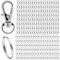 Schlüsselring Edelstahl Klein 320 Stück Karabiner Schlüsselanhänger Basteln Selber Machen Ringe Karabinerhaken mit Drehgelenk(Silber)