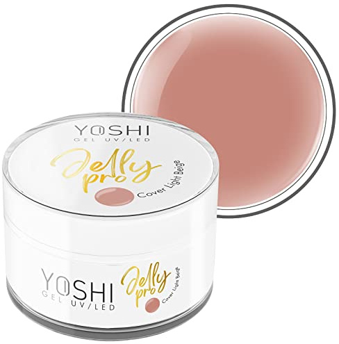 Yoshi Jelly PRO Gel Nägel 15 ml - Extra Festes Maniküre UV Gel - Professionell Gelnägel - Builder Gel für Nägel - Nagel Gel UV und LED - Gel für Gelnägel - Beige