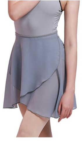 DUNSBY Wickelrock, Ballettrock, Ballettrock für Erwachsene, Chiffon, Tanzrock für Damen, langer Wickelrock, Ballett-, Skate-Rock, verstellbare Schnallen, Ballerina-Tanzkleidung