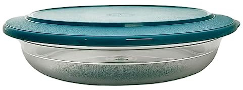 Tupperware Tafelperle Flach 1,3 L Tafelfeine Servierplatte OHNE Rand petrol Clasic Royal Schüssel Servierschüssel