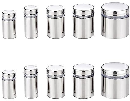 SBTRKT 500PCS Polieren Edelstahl Hohl Werbung Nägel Schrauben Zeichen Billboard Glas Abstand Pins Befestigung Verschluss Hardware (Color : 19X25mm)