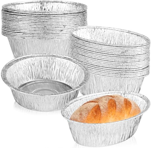 Aluminum Foil Pie Dishes 40pcs Aluminum Foil Pie Pans Disposable Round Pans Heavy-duty Pie Dishes Freezer Oven Safe Pie Tins Mini Broiler Pans for Home Kitchen Bakeware Supplies