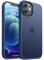 CANSHN Upgrade für iPhone 12 Hülle, iPhone 12 Pro Hülle [Militärschutz] Schutzhülle Samtige Touch Matt Anti-Kratzen Handyhülle iPhone 12/12 Pro Case, Dunkelblau
