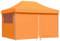 vidaXL Partyzelt, Gartenzelt Faltbar Pop-Up, Faltpavillon mit 4 Seitenteilen, Pavillon für Hochzeit Festival Party, Faltzelt Gartenpavillon, Orange