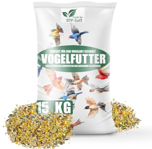 Streufutter 15kg, Vogelfutter Wildvogelfutter 4 Jahreszeiten, NEU Mischung für Wildvögel
