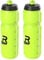Polisport 8646300005 - Bidón R Collection R750 de Ciclismo de 750ml Botella de Agua para Ciclistas Bicicleta Sin BPA en color verde lima (Paquete de 2)