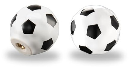 SPDYCESS 2Pcs Ceramic Sport Theme Cabinet Knobs Football Basketball Rugby Drawer Knobs Door Handles for Cupboard Wardrobe Furniture Decoration
