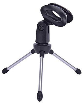 Msuiiixcccc Mic Stand Bracket Desktop Adjustable Microphones Tripods Holder Mini Portable Table Tops Microphone Tripod Zinc Alloy