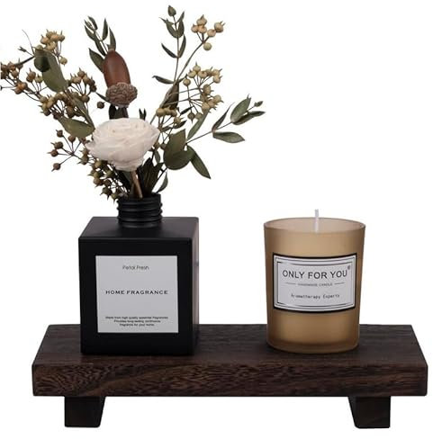 SOMEDA® Rustikales Holz-Podest – 22 x 10 cm, dekorativer Holzständer für Badezimmer & Küche, ideal als Seifenablage oder Pflanzenständer