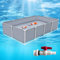 Poxvythb Piscina Fuori Terra Rettangolare,Piscina Fuori Terra,Comoda E Grande allo Stesso Tempo/Grigio/1 * 1 * 0.9m