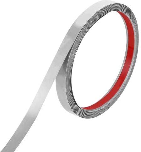 Metallleiste Selbstklebend, Zierleisten Selbstklebend Selbstklebende Wandleisten Silber Kantenschutz Wand 5m×1.5cm Dekorleisten Wand Metallleisten DIY Deko Deckenleisten