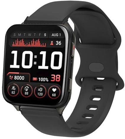 Lamshaw Compatible avec Garmin Venu X1 Smart Watch Bracelet pour Femme Homme, Bracelet de Montre en Silicone pour Garmin Venu X1 Smart Watch (Noir)