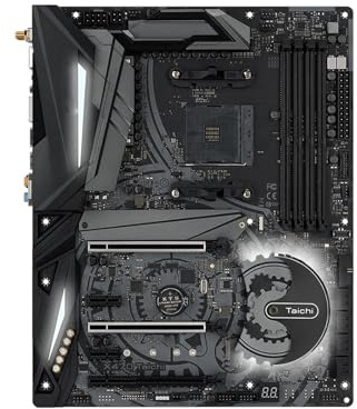 WLTDYZZLDN Placa Base Fit For ASRock X470 Taichi AM4, 4 x DDR4, Compatible con Ryzen 5 5600X/7 5800X/9 5900X, RGB/PCIe 3.0/Dual HDMI M.2/WiFi Placa Bases