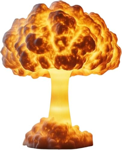 SUYOIKHGMN Atombomben-Atompilz-Tischlampe, 3D-Nachtlicht mit Atomexplosion. Perfekt für Geschichtsinteressierte und Science-Fiction-Fans – eine einzigartige Schreibtischdekoration.