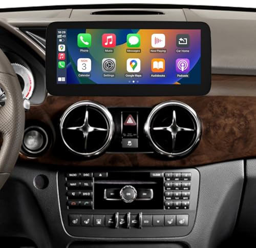 Road Top 10,25 Zoll Autoradio CarPlay für Mercedes Benz GLK Klasse X204 | mit NTG 4.5/4.7 System 2013-2015 Jahr, Linux HD Touchscreen, Wireless CarPlay, Android Auto, MirrorLink
