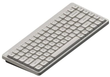 QdLmvpSDo Mechanical Keyboard Hot Swappable Wireless 84 75% Custom Low Profile With Knob RGB Gasket Mounted Compatible With Nuphy Node75 (Vintage White)