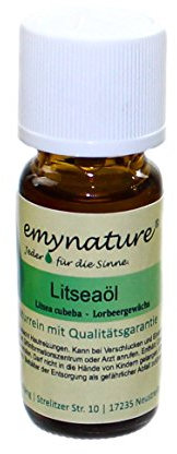 emynature® - Ätherisches Öl Litsea Cubeba 100% naturrein, Inhalt 10 ml Litseaöl