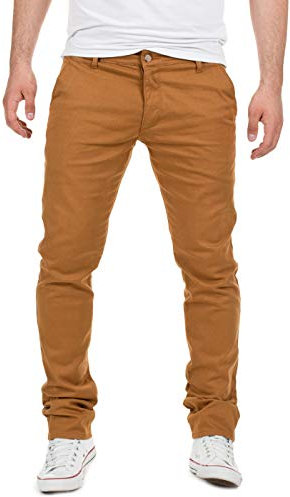 Yazubi Dustin - Herren Chino Hose - Chinohose Aus Baumwolle - Männer Stoffhose, Braun (Camel Otter 181018), W33/L34