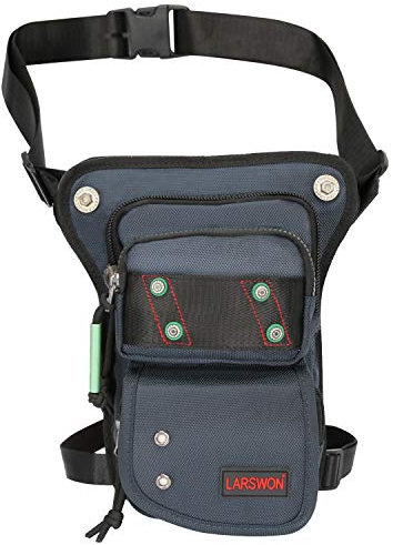 Larswon Oberschenkeltasche, wasserdicht, Beintasche, Hüfttasche, Taktische Bauchtasche, blau