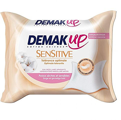Demak Up Sensitive Tolérance Optimale Peaux Sèches et Sensibles x23 Lingettes (lot de 4)