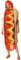EraSpooky Unisex Essen Lebensmittel Hotdog Kostüm Faschingskostüme Einteiler Halloween Party Karneval Fastnacht Kleid für Erwachsene Herren Damen