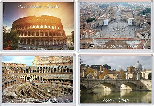 Rome - Italy - 4 Pack - Jumbo Fridge Magnet/Magnets