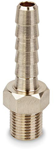 PrecisionGeek - Hose Barb Fitting Straight NPT 1/8 x 5/16 Inch (8mm) Male Thread Pipe Connector for Water Air Fuel Tube - Set of 1 Piece