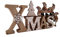 LB H&F Weihnachtsdeko Schriftzug Xmas Purzelnde Nikoläuse zum hinstellen Holz Holzaufsteller (Nikolaus)