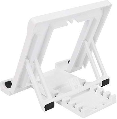 Tablet Ständer, Höhenverstellbarer Tragbarer Tablet Ständer, 7-11-Zoll Tablet PC Desktop Halterung mit Weichem Gummipad(Weiß)
