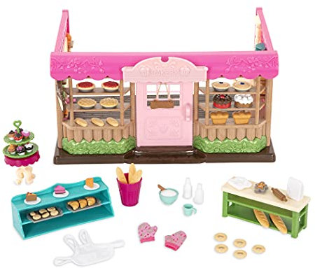 Li'l Woodzeez - Tickle-Your-Taste-Buds Bäckerei - Kaufladen Spielset - Figurenspielset - Spielzeug-Bäckerei - Spielset für Kinder - 3 Jahre +