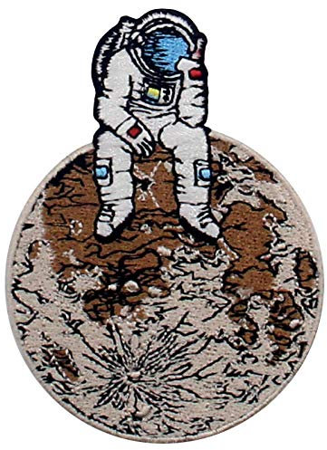 Patch brodé en forme de Astronaute Spaceman perdu dans Lonely Planet, à coudre ou à coller avec fer à repasser