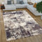 Paco Home Wohnzimmer Teppich Kurzflor Boho Vintage Design Geometrische Muster Used Look Industrial Style, Grösse:80x150 cm, Farbe:Beige