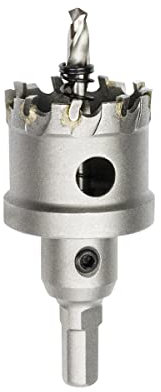 Meccion Foret de Scie Cloche en Métal, Coupeur de Trou de Dents en Carbure de Tungstène pour Tôle D'acier Inoxydable, Métal, Alliage, Fer, Bois (32mm)