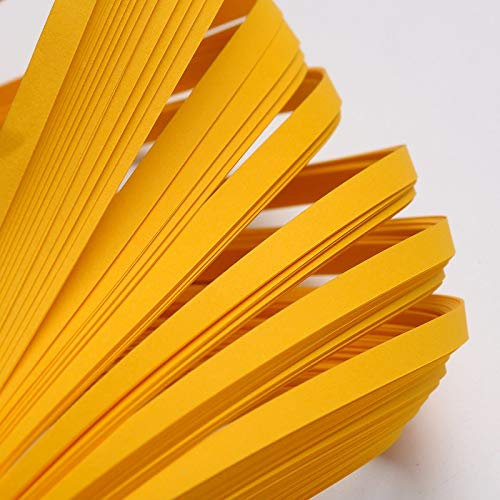 Craftdady 1200 Streifen Quilling Papierstreifen 530 x 5 mm Gold für DIY Handwerk Quilling Papier Malerei Wanddekoration