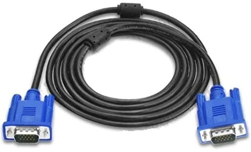 Symbah VGA To VGA Cable Or Lead, 15 Pins And 1.5 Meter With Ferrimagnetic Material Cores Male To Male VGA Wire For Computer, Monitor, HDTV, Projector, DVD Blue-Ray Full HD 1080p