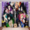 DDONVG Demon Verdunkelungsvorhänge Japan Anime Vorhang 100% Polyester Vorhang Mit Ösen Für Kinderzimme Schlafzimmer Dekoration (12,280x180cm(BxH)/ 140x180cmx2)