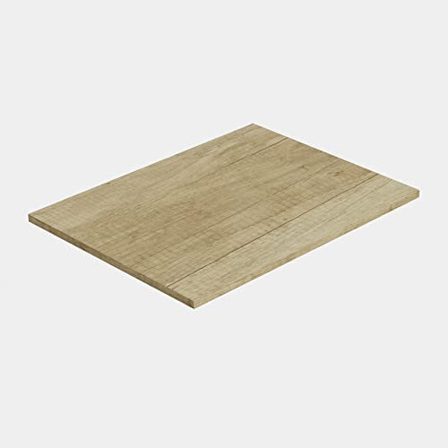 Baikal Encimera de Madera para Baño, en Melamina 16mm. Tablero para Mesa. Varios Acabados y Medidas. Combinable con Cualquier Mueble Modular Encimera de Madera 1,6cm 60 cm Nature