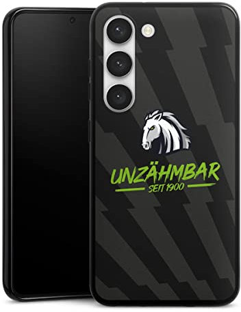 Silikon Hülle kompatibel mit Samsung Galaxy S23 Case schwarz Handyhülle Borussia Mönchengladbach Pferd Offizielles Lizenzprodukt