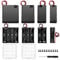 8 PCS AA Battery Holder Bundle Sets, KUOQIY 1/2/3/4 x 1.5V AA Battery Storage Box with ON/Off Switch & Wire Leads & Cover, with 2 PCS Plastic Battery Storage Box & Screwdriver & Screws