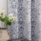 Indigo Blue Curtains 96 Inches Long for Dining Room Boho Distressed Damask Floral Patterned 50% Light Blocking Blackout Printed Curtains for Living Room Sliding Patio Door 96 Inch Length 2 Panel Set