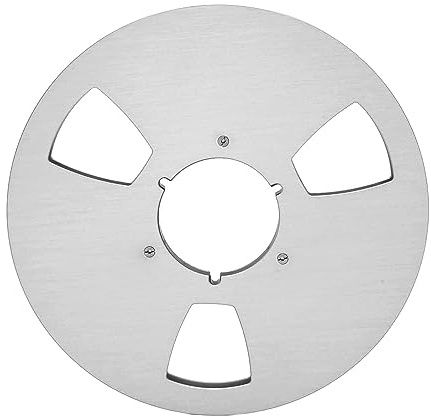 1/4 10,5 Zoll Leere Kassettenspule für Pioneer, 3-Loch-Windschutzscheibenlöcher aus Aluminiumlegierung, Spulen-Tonband-Leerspulen-Tonbandgerät-Zubehör (Silber)