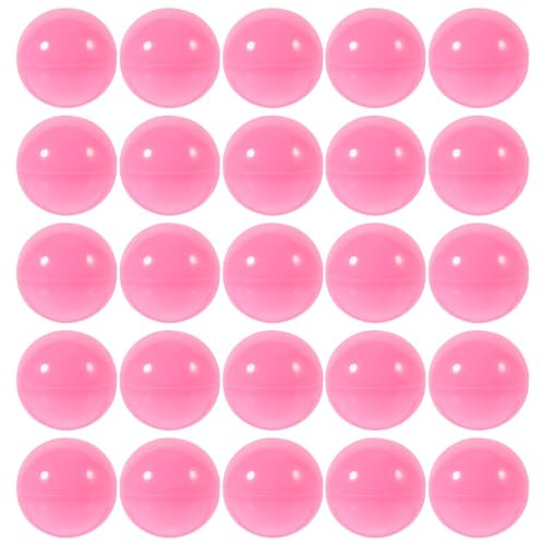 Lot de 50 boules de tombola vides en plastique pour distributeur automatique de capsules de 4 cm pour fête de Noël Rose