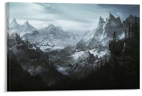 Poster Elder Scroll V Tons of Awesome Skyrim, dekoratives Gemälde, Leinwand, Wandposter und Kunstdruck, moderne Familienschlafzimmer-Dekoration, Poster, 30 x 45 cm