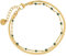 Made by Nami Zweireihiges Armband Damen Gold aus Edelstahl mit bunten Perlen 20 + 5 cm Länge Wasserfest Chakra Schmuck (Grün)