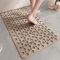WYWY Non Slip Bath Mats，Bath Mat Non Slip Anti Mould, Anti Slip Shower Mat, Flexible Rubber Bathtub Mat with Suction Cups & Drain Holes, Machine Washable(Khaki,60x90)